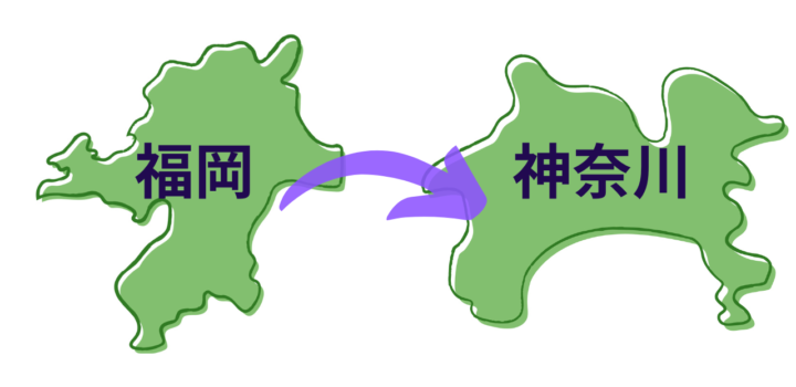 福岡から神奈川へ　イメージ